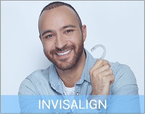 Invisalign in hand hover button Mountain View Orthodontics Las Vegas NV